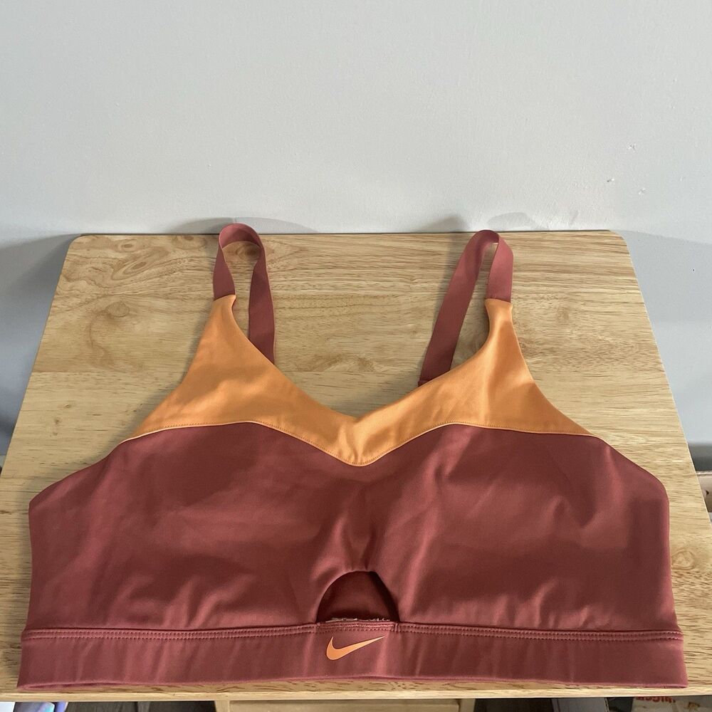 Women’s Nike Sports Bra 2XL Terracotta/Light Orange Active Workout